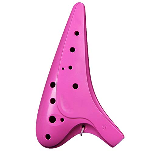 Töpferflöte, 12-Loch Alto C Kunststoff Anti-drop Ocarina,(Pink) von SBJKLYRN