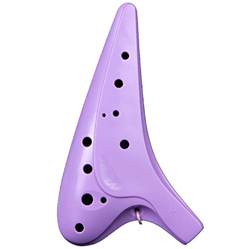 Töpferflöte, 12-Loch Alto C Kunststoff Anti-drop Ocarina,(Purple) von SBJKLYRN