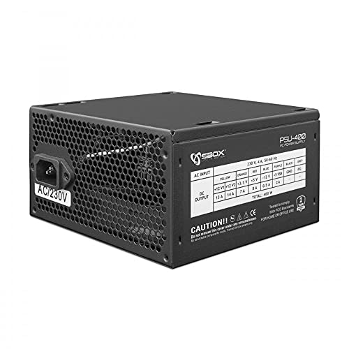 SBOX 268111 Computer Netzteil 400W ATX Lüfter 12cm Schwarz von SBOX