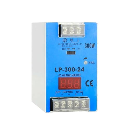 LP 300W 12V 24V 48V 23A 12.5A 6.25A DIN Rail Model AC DC LED Digital Display Switching Power Supply Single Output(LP-300-12V 23A) von SBPVBBVJQ