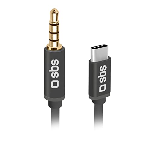 Audio-Adapter für Smartphone, Kopfhörer, HiFi-Stereo, Lautsprecher und Kopfhörer, 3,5 mm Klinkenstecker auf USB-C Stecker, Metallstecker, 1 m langes Kabel von SBS