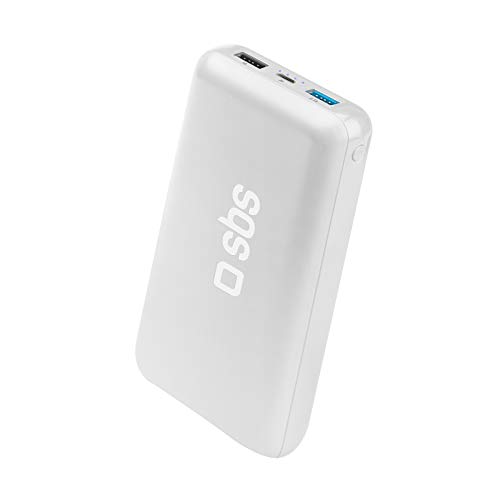 SBS 20.000 mAh Power Bank Schnellladegerät, 2 x 1A 2.1A USB-Ausgänge, Micro-USB-Eingang, Intelligent Charge, 4 Status-LED-Anzeigen, inklusive USB-Kabel SBS 20.000 mAh Power Bank Schnellladegerät, 2 x 1A 2.1A USB-Ausgänge, Micro-USB-Eingang, Intelligent Charge, 4 Status-LED-Anzeigen, inklusive USB-Kabel von SBS