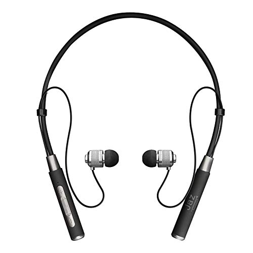 SBS JAZ Spirit Stereo-Kopfhörer, kabellos, V.5.0 mit Metall-Finish, Flexibles Nackenband, Multifunktionstasten für Musik und Anrufe von SBS