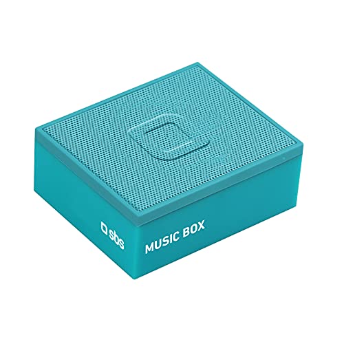 SBS Music Box Tragbarer Stereo-Lautsprecher Grün - Tragbare Lautsprecher (1.0 Kanäle, Kabellos, 10 m, Tragbarer Stereo-Lautsprecher, Grün, Universal) von SBS
