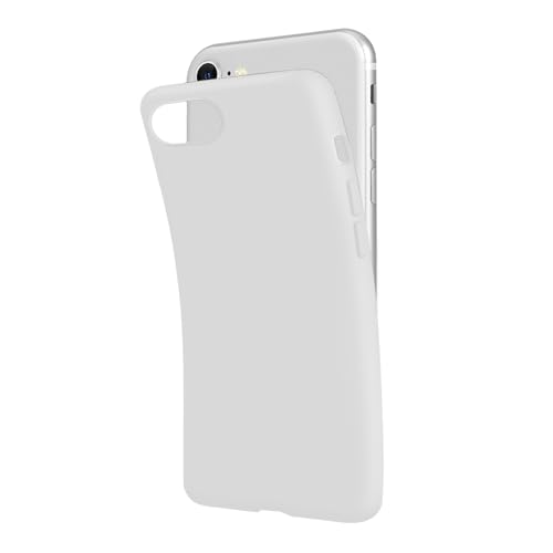 SBS Schutzhülle für iPhone SE 2022/SE 2020/8/7 Snow White Pantone White, weiche und Flexible Schutzhülle, Kratzfest, dünn, bequem, in der Tasche zu halten, Schutzhülle kompatibel mit kabellosem Laden von SBS