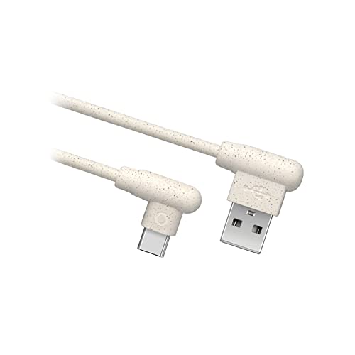 SBS USB 2.0 Daten- und Ladekabel - USB Typ-C, 90°-Stecker, hergestellt aus 35% biologisch abbaubaren Materialien von SBS