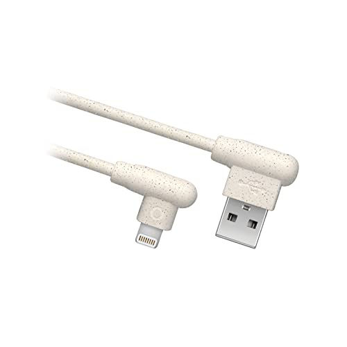 SBS USB 2.0 - Lightning Daten- und Ladekabel, 90°-Stecker, hergestellt aus 35% biologisch abbaubaren Materialien von SBS