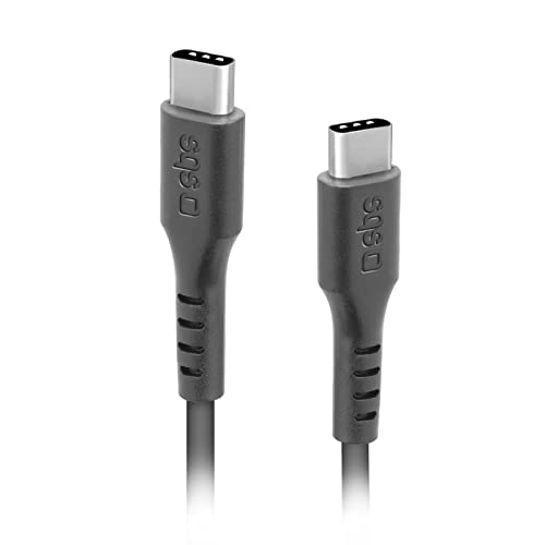 SBS USB-C - USB-C Kabel - verwicklungsfreies Lade- und Datenübertragungskabel, 3 Meter lang, für Samsung, Xiaomi, Oppo, Huawei Smartphones, PCs, Tablets von SBS