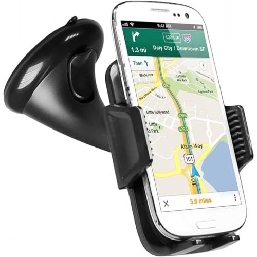 SBS Windschutzscheiben- oder Armaturenbrett-Handyhalterung für iPhone, Samsung, Xiaomi, Oppo bis zu 6", Schnellverschluss-Handyhalterung, 360° schwenkbar SBS Windschutzscheiben- oder Armaturenbrett-Handyhalterung für iPhone, Samsung, Xiaomi, Oppo bis zu 6", Schnellverschluss-Handyhalterung, 360° schwenkbar von SBS