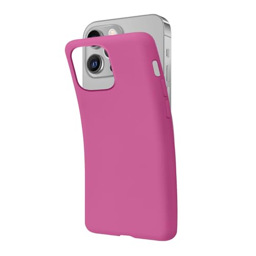 SBS iPhone 14 Pro Hülle Fuchsia Pantone 806C Hülle Weich Flexibel Kratzfest Dünn Bequem in der Tasche Hülle Kompatibel mit Wireless Charging von SBS