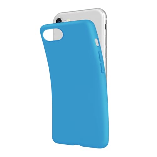 SBS iPhone SE 2022/2020/8/7 Blau Cerulean Pantone 2191C Hülle Weich Flexibel Kratzfest Dünn Bequem Tasche Cover Kompatibel mit Wireless Charging von SBS