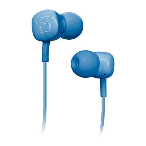 sbs Kopfhörer mit universellem 3,5-mm-Klinkenkabel, integriertem Mikrofon, Antwort-/Beend-Tasten, 100% recycelbares und wiederverwendbares Marmeladenglas-Etui, hellblau von SBS