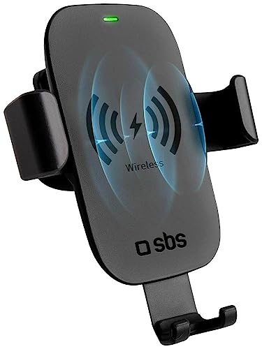 SBS Halterung mit automatischem Verschluss für Smartphones bis zu 6,5 Zoll, iPhone, Samsung, Oppo, Xiaomi, für Lüftungsschlitze im Auto, kabelloses Laden 10 W SBS Halterung mit automatischem Verschluss für Smartphones bis zu 6,5 Zoll, iPhone, Samsung, Oppo, Xiaomi, für Lüftungsschlitze im Auto, kabelloses Laden 10 W von SBS