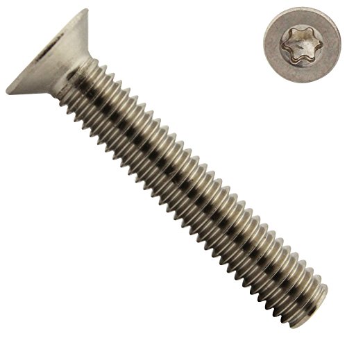 SC-Normteile | Senkschrauben mit Innensechsrund (TX) | M5x60 | (20 Stück) | DIN 965 TX/ISO 14581 | Vollgewinde |aus rostfreiem Edelstahl A2 V2A | SC965TX von SC-Normteile