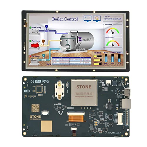 SCBRHMI 7 Zoll HMI Hochauflösende TFT LCD Bildschirm Resistiver Berührungsbildschirm Modul mit UART Port für Arduino Esp32 8266 Raspberry Pi STM32 von SCBRHMI