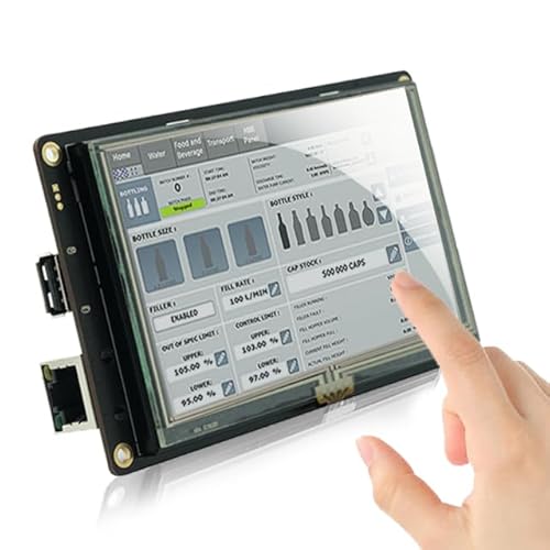 SCBRHMI TFT-LCD-Display, HMI Touchscreen, 7 Zoll, 800 x 480, LCD-Display, kompatibel mit Arduino Raspberry Pi STM32 Mega, unterstützt Foto Video Audio inklusive GUI Design Software von SCBRHMI