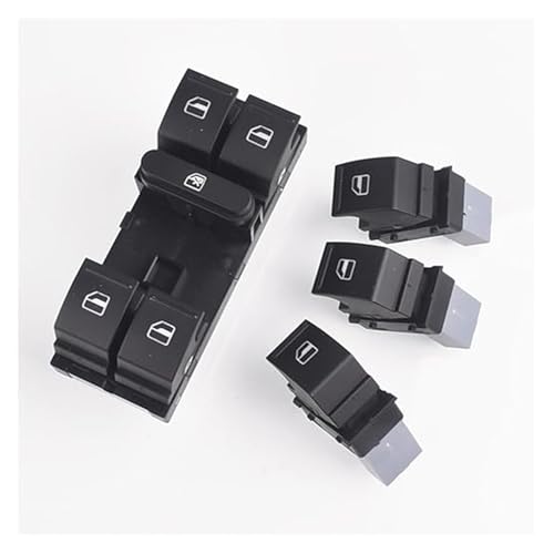 Für VW Für Golf MK5 MK6 Für Jetta Für Passat Für Tiguan Für CC 1K4 959 857 B Fensterheberschalter Hauptschalter 1K4959857 Auto Fensterheber Schalter(Rear right) von SCBSTKBGGW