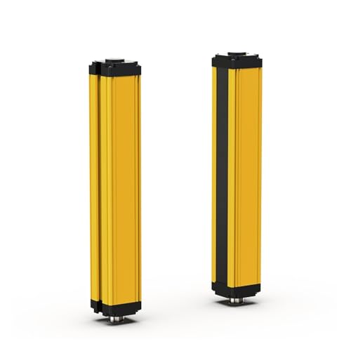 SCDBPZSD Sicherheits-Lichtvorhang-Sensor, 20 mm Auflösung, Zwischenrelaisausgang, industrielles Gitter-Barrierenschutzgerät, 24 V DC (20 mm Abstand, 6 Strahl) von SCDBPZSD