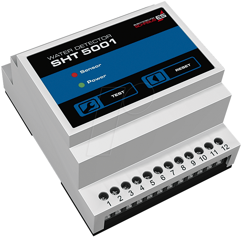 SHT 5001 - Wassermelder für externe Sensoren, Hutschiene von SCHABUS
