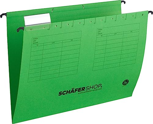 Schäfer Shop Select Hängemappe, DIN A4, Öffnung seitlich, grün, 25 Stück von SCHÄFER SHOP