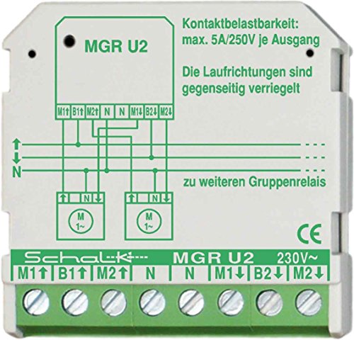 Motor-Gruppen-Relais 230VAC 2 Wechsler5A SCHALK MGR U2 von SCHALK