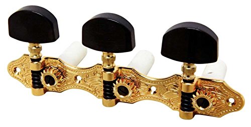 Schaller »HAUSER MACHINE HEADS - GOLD - BASEPLATE 3 - CLASSIC EBONY - WHITE NYLON POSTS 10mm« Mechaniken für Konzert-Gitarre - Set mit 2 Stück Schaller »HAUSER MACHINE HEADS - GOLD - BASEPLATE 3 - CLASSIC EBONY - WHITE NYLON POSTS 10mm« Mechaniken für Konzert-Gitarre - Set mit 2 Stück von SCHALLER