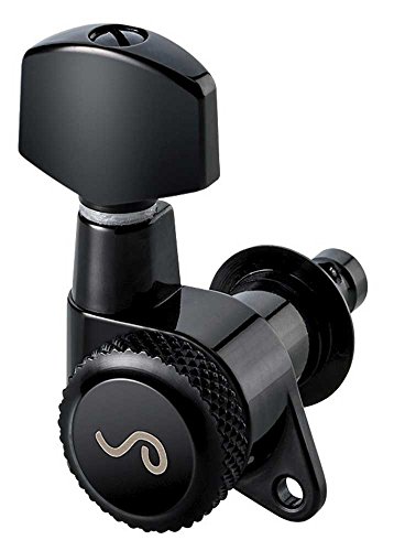 Schaller »M6 135 LOCKING MACHINE HEADS - BLACKCHROME - 6L - SMALL METAL - 19.5mm LOCKING POST« Mechaniken für E-Gitarre - Set mit 6 Stück von SCHALLER