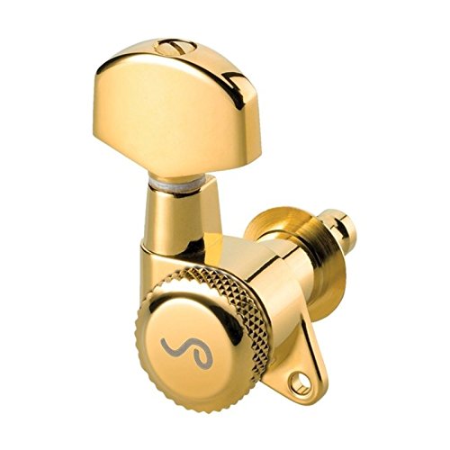 Schaller »M6 135 LOCKING MACHINE HEADS - GOLD - 3L/3R - LARGE METAL - 19.5mm LOCKING POST« Mechaniken für E-Gitarre - Set mit 6 Stück von SCHALLER