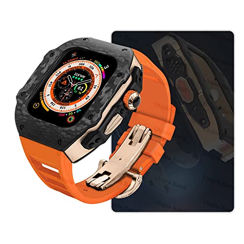 SCHIK Fluororubber Uhrenarmband, Carbonfaser-Uhrengehäuse, Modifikationsset, für Apple Watch Ultra 9, 8, 7, 6, SE, 5, 4, 49 mm, 45 mm, 44 mm, Seris Watch Upgrade Uhrenarmband Mod Kit, 45 mm, Achat SCHIK Fluororubber Uhrenarmband, Carbonfaser-Uhrengehäuse, Modifikationsset, für Apple Watch Ultra 9, 8, 7, 6, SE, 5, 4, 49 mm, 45 mm, 44 mm, Seris Watch Upgrade Uhrenarmband Mod Kit, 45 mm, Achat von SCHIK