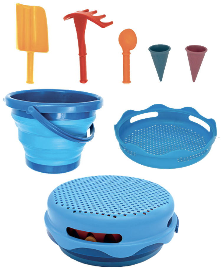 SCHILDKRÖT 7in1 Sand-Spielzeug Falteimer Set, blau SCHILDKRÖT 7in1 Sand-Spielzeug Falteimer Set, blau von SCHILDKRÖT