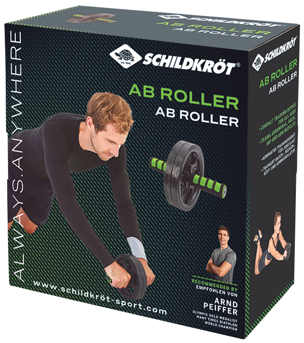 SCHILDKRÖT AB Roller / Bauchtrainer, schwarz/grün von SCHILDKRÖT