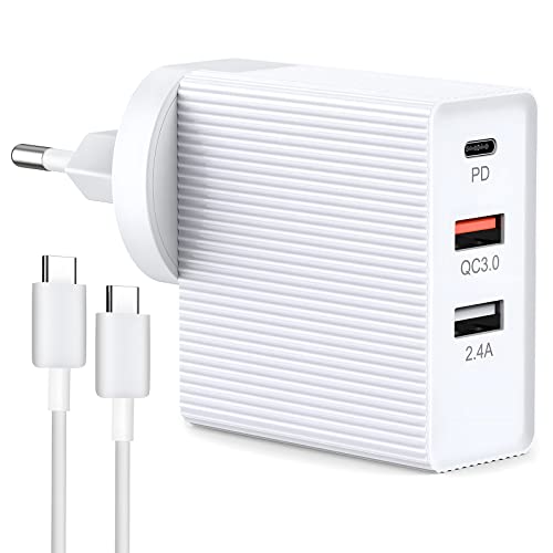 SCHITEC USB C Ladegerät Stecker 48W 3Port PD +QC3.0+2.4A USB C Netzteil Ladestecker Mit 1M USB C Auf USB C Ladekabel für MacBook, 2018 Pro iPhone 14/13/12/11, iPad Pro, Samsung Galaxy usw SCHITEC USB C Ladegerät Stecker 48W 3Port PD +QC3.0+2.4A USB C Netzteil Ladestecker Mit 1M USB C Auf USB C Ladekabel für MacBook, 2018 Pro iPhone 14/13/12/11, iPad Pro, Samsung Galaxy usw von SCHITEC
