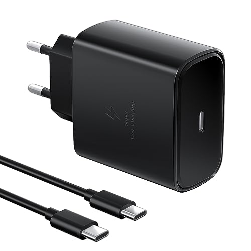 USB C Ladegerät 45W Schnellladegerät, Netzteil Stecker mit 1M USB C auf C Ladekabel Kompatibe mit Samsung Galaxy S23, S23 Ultra, S23 Plus,S22,S22 Ultra,S21,Note20 Ultra,A53 5G,Tab S9,S8+ (45W) von SCHITEC