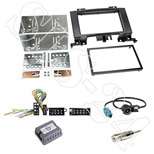 Einbauset für Mercedes Sprinter (W906) ab 04/2006 - Autoradio Doppel-DIN 2-DIN Radioblende inkl. CAN-Bus (mit ISO STECKER) Adapter + Fakra Antennenadapter von SCHLAUER-SHOP24