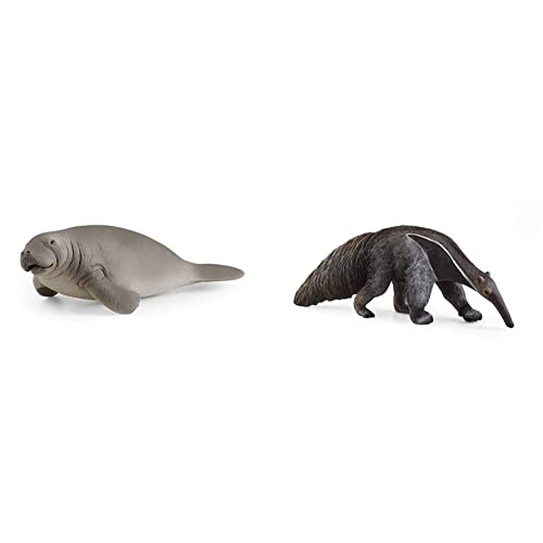 SCHLEICH 14839 Seekuh, für Kinder ab 3+ Jahren, WILD Life - Spielfigur & 14844 Ameisenbär, für Kinder ab 3+ Jahren, WILD Life - Spielfigur von SCHLEICH