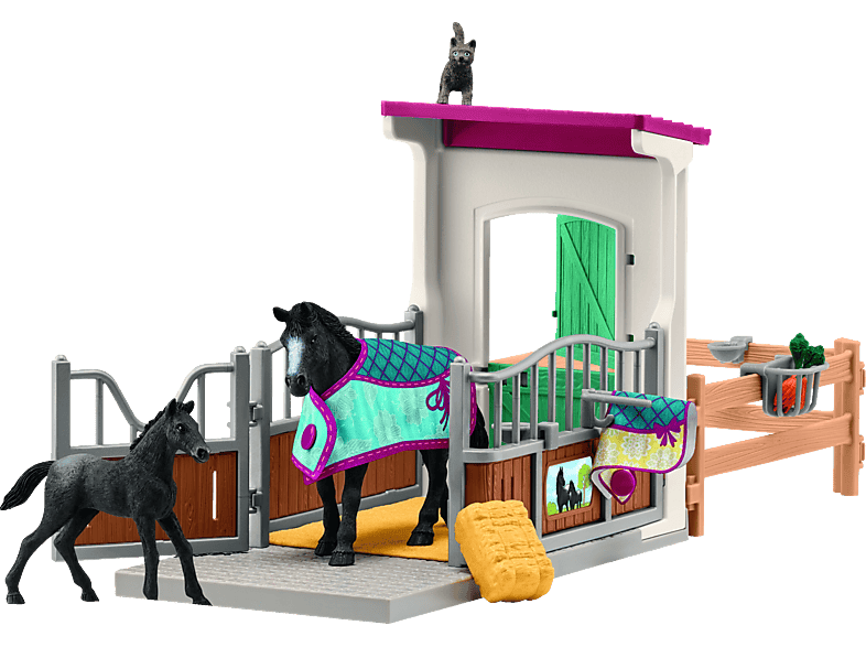 SCHLEICH 42611 Pferdebox mit Stute und Fohlen Spielset Mehrfarbig von SCHLEICH