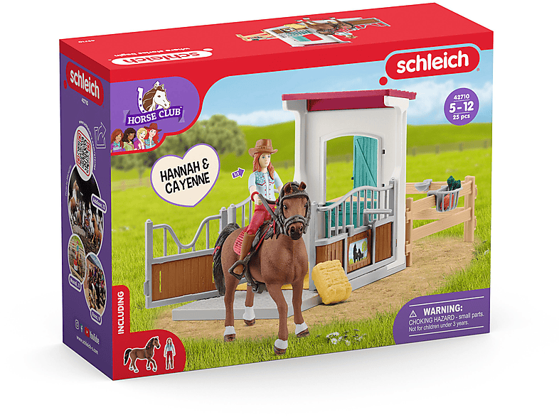 SCHLEICH 42710 PFERDEBOX MIT HANNAH & CAYENNE Spielset Mehrfarbig von SCHLEICH