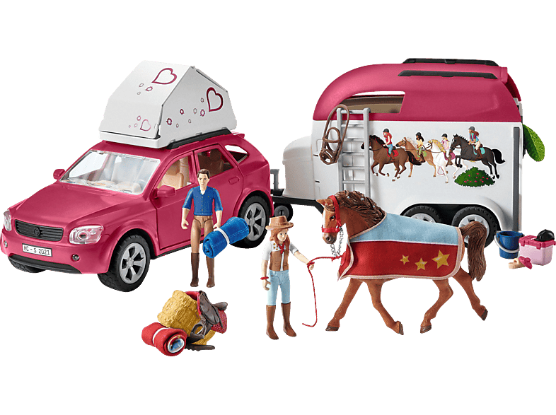 SCHLEICH Abenteuer mit Auto und Pferdeanhänger Spielfigur, Mehrfarbig SCHLEICH Abenteuer mit Auto und Pferdeanhänger Spielfigur, Mehrfarbig von SCHLEICH