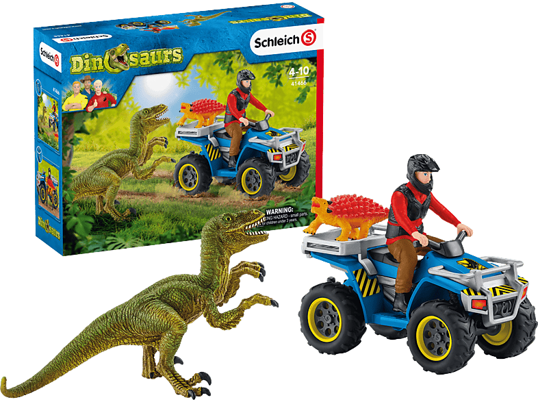 SCHLEICH Flucht auf Quad vor Velociraptor Spielfiguren Mehrfarbig von SCHLEICH