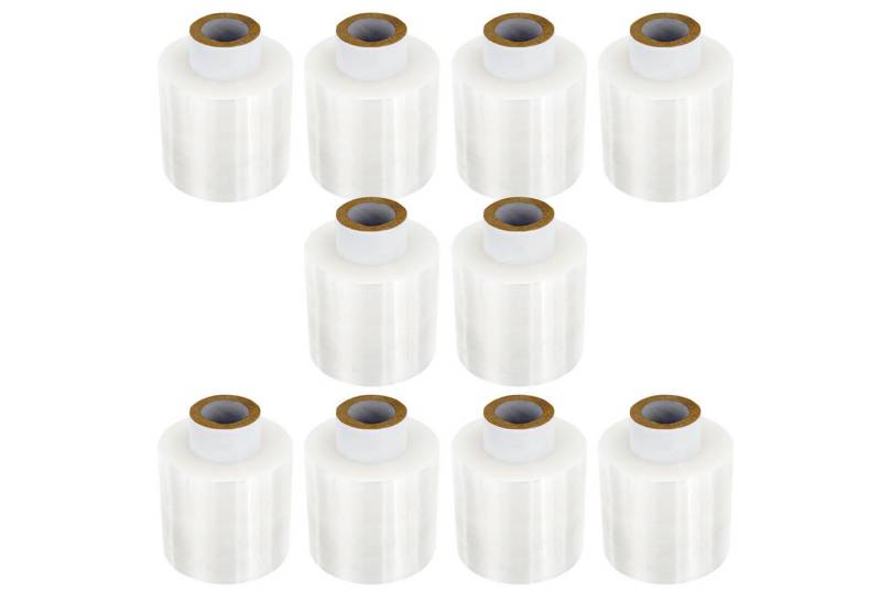 SCHMIDT security tools Schutzfolie Stretchfolie 10 Rollen je 300m 10cm Transparent Dehnfolie Wickelfolie von SCHMIDT security tools