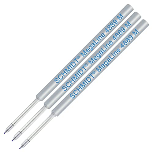 Schmidt MegaLine 4889 Druckminen, blaue Tinte, 3 Stück von SCHMIDT