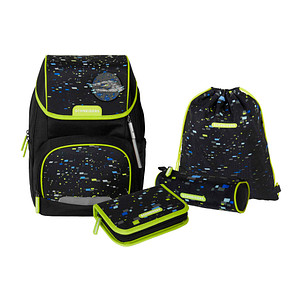 SCHNEIDERS Schulranzen-Set Ergojet Spaceship Kunstfaser schwarz von SCHNEIDERS