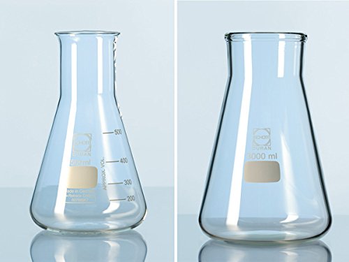 SCHOTT DURAN 090958 Erlenmeyer 50 mL en Verre Borosilicaté Duran à col grand avec graduations (Pack de 10) von SCHOTT DURAN