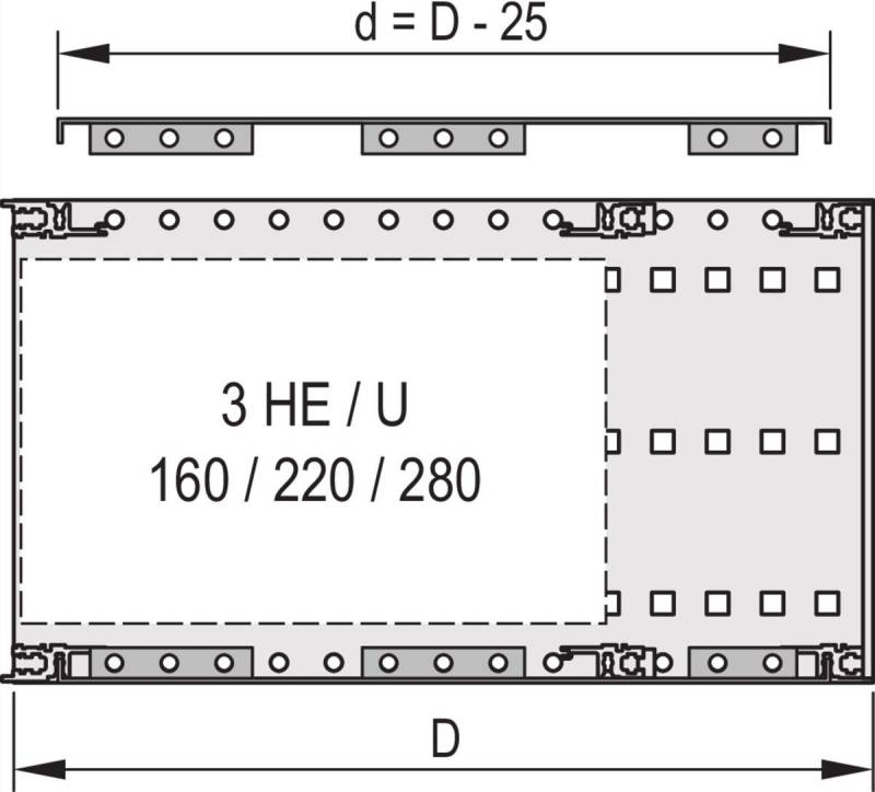 SCHROFF Abdeckblech für Anschraubung an die Seitenwand - ABDECKBLECH EMC 84TE 175T 2ST (24560078) von SCHROFF