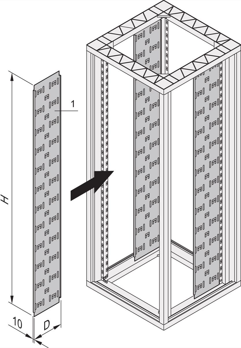 SCHROFF CABLE TRAY 2000H 150D (2X) - Rack-Zubehör (23117021) von SCHROFF