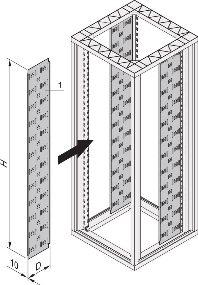 SCHROFF CABLE TRAY 2000H 150D (2X) - Rack-Zubehör (23117021) von SCHROFF