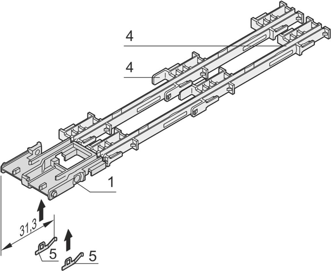 SCHROFF CARRIER STRUT MIDDLE 10PCS - Rack-Zubehör (20849009) von SCHROFF