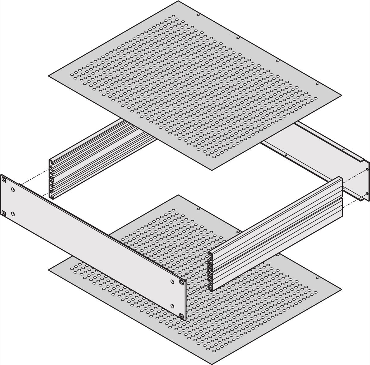 SCHROFF COVER PLATE 220D PERFORATED - Farbig (30860510) von SCHROFF