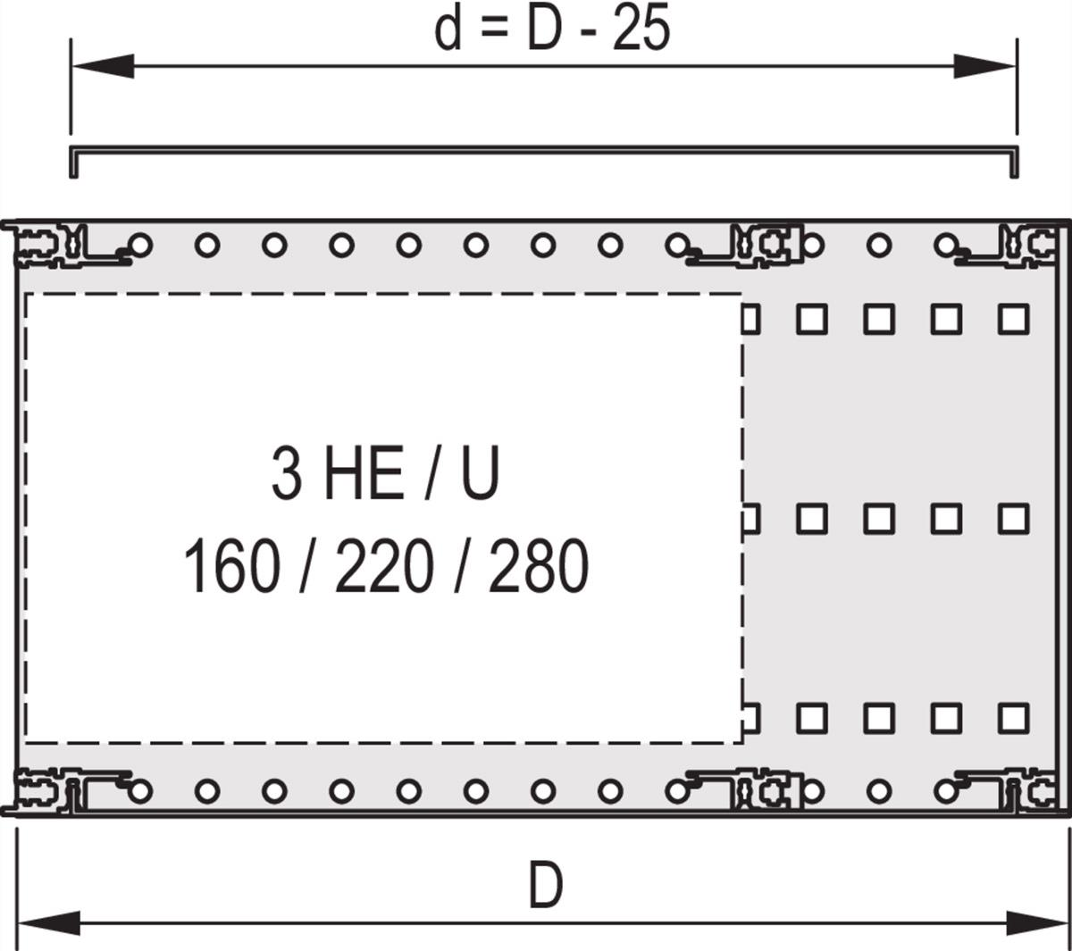 SCHROFF COVER PLATE EMC 63HP 235D 2PC - Rack-Zubehör (24560042) von SCHROFF