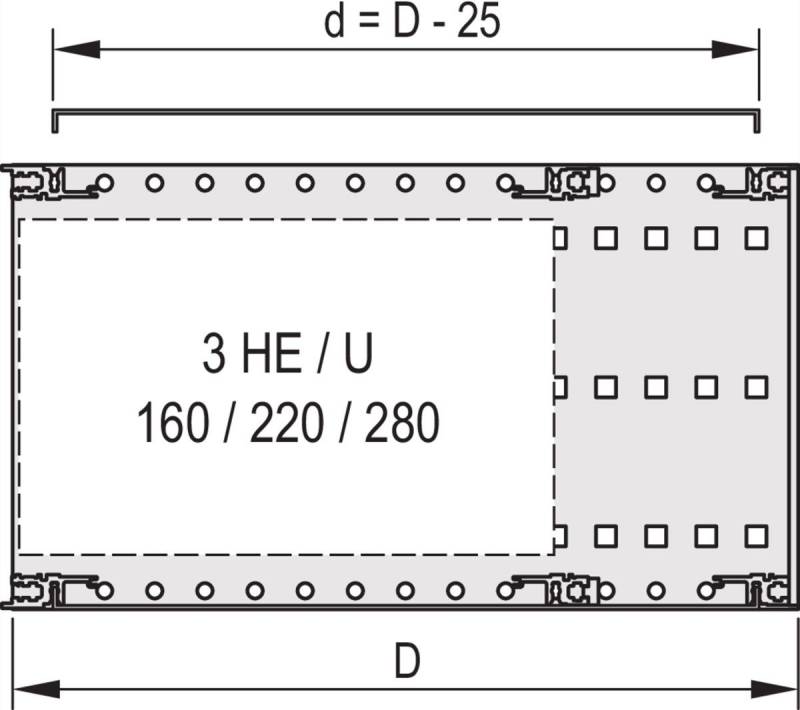 SCHROFF COVER PLATE EMC 63HP 235D 2PC - Rack-Zubehör (24560042) von SCHROFF